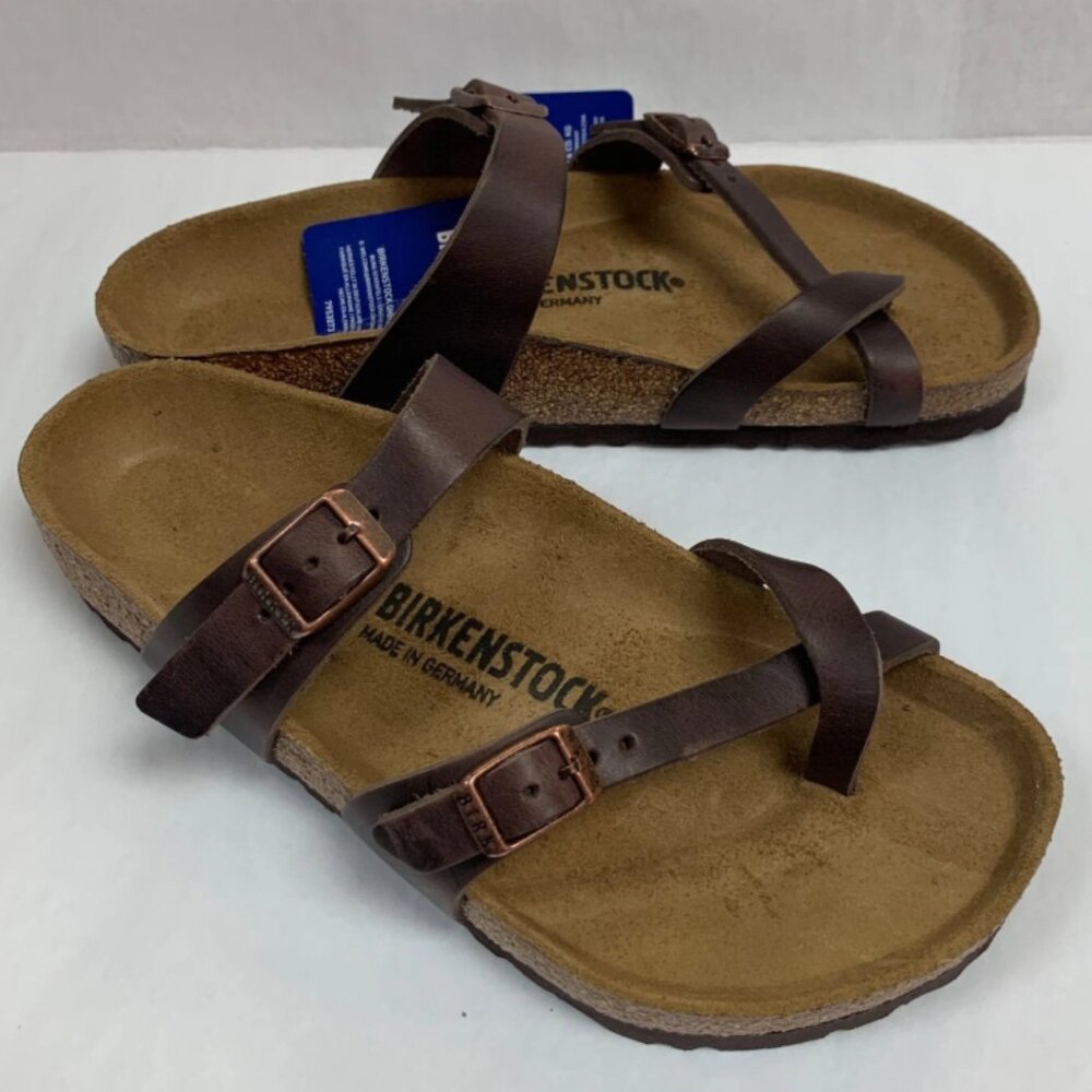 Birkenstock Mayari Habana Oiled Leather Regular Width Sandals - Picture 2 of 5
